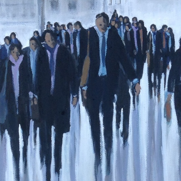 Commuters at London Bridge 2 Close-Up A